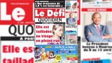 Voici la Une du Defi Quotidien de ce Mercredi 03 avril 2019