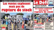 Voici la Une du Defi Quotidien de ce vendredi 03 avril 2020