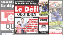 Voici la Une du Defi Quotidien de ce vendredi 03 août 2018