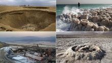 Quand la mer Morte s'efface, de singuliers cratères apparaissent