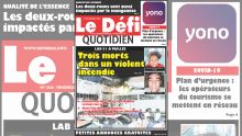 Voici la Une du Défi Quotidien de ce vendredi 06 mars 2020