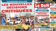 Voici la Une du Defi Quotidien de ce lundi 08 juin 2020