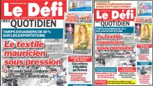 Voici la une du Défi Quotidien de ce Mardi 08 Juillet 2025