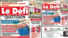Voici la une du Défi Quotidien de ce Vendredi 08 Août 2025