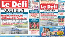 Voici la une du Défi Quotidien de ce Mercredi 08 Octobre 2025