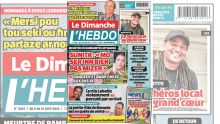 Voici la Une de Le Dimanche/L'Hebdo de ce Dimanche 09 Avril 2023