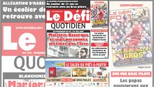 Voici la Une du Defi Quotidien de ce vendredi 05 Octobre 2018