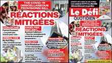 Voici la Une du Defi Quotidien de ce lundi 11 mai 2020