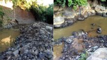 La santé publique mise en péril : eaux usées déversées dans une rivière à Pailles