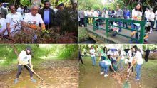 [En images] Moris nou zoli pei : le PM participe à la campagne de nettoyage au jardin botanique SSR