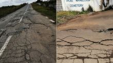 Cimetière Trois-Mamelles, à Vacoas : Nids-de-poule et asphalte abîmé suscitent la colère des habitants