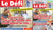 Voici la Une du Défi Quotidien de ce jeudi 15 avril 2021