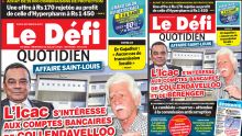 Voici la Une du Defi Quotidien de ce mercredi 15 juillet 2020