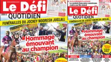 Voici la Une du Défi Quotidien de ce lundi 17 mai 2021