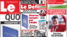 Voici la Une du Defi Quotidien de ce mercredi 17 Octobre 2018