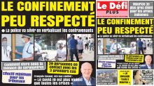 Voici la Une du Défi Plus de ce samedi 21 mars 2020