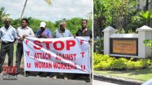 Interdiction de porter le tika et le sindoor : la FTU manifeste devant l’hôtel The Residence