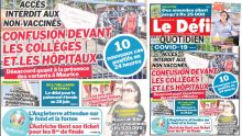 Voici la Une du Défi Quotidien de ce mardi 22 juin 2021