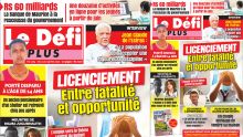Voici la Une du Défi Plus de ce samedi 23 mai 2020