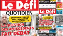 Voici la Une du Défi Quotidien de ce mercredi 23 Septembre 2020