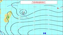 Météo : dépression à 680 km du nord-nord-est de Maurice, temps nuageux et pluvieux ce soir