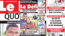 Voici la Une du Defi Quotidien de ce Mercredi 25 septembre 2019