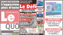 Voici la Une du Defi Quotidien de ce lundi 26 Novembre 2018