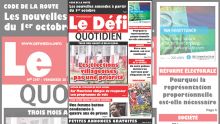 Voici la Une du Defi Quotidien de ce vendredi 28 Septembre 2018