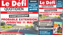 Voici la Une du Defi Quotidien de ce jeudi 30 avril 2020