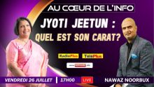 Jyoti Jeetun, l'invitée de l'émission  « Au Cœur de l’Info » ce vendredi