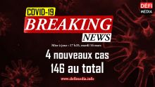 Covid-19 : quatre nouveaux cas enregistrés, des cas détectés en quarantaine