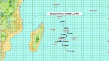 Maurice en alerte 3 : voici la trajectoire prévue de la forte tempête tropicale Calvinia