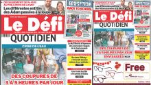 Voici la une du Défi Quotidien de ce Jeudi 09 Janvier 2025