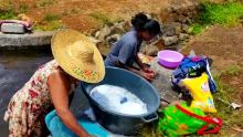 Sécheresse : Nirmala transformée en lavandière d’antan