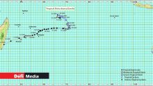 Météo : Danilo passera à environ 100 km de Maurice à la mi-journée