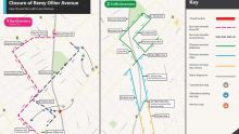 Phase 2 du Metro Express : de déviations routières à Quatre-Bornes