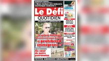 Voici la Une du Defi Quotidien de ce lundi 29 avril 2019