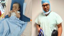 Le bébé mauricien Nuraym opéré à La Réunion : le Dr Ramlugun fait le déplacement de France à ses frais  