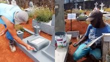Fête des morts : l'homme qui veille au bon état du cimetière de Pamplemousses