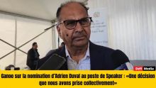 Ganoo sur la nomination d’Adrien Duval au poste de Speaker : «Une décision que nous avons prise collectivement»