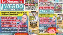 Voici la Une de Le Dimanche/L'Hebdo de ce Dimanche 25 Août 2024