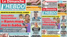 Voici la Une de Le Dimanche/L'Hebdo de ce Dimanche 05 Janvier 2025