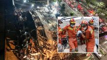 [En images] Chine : un hôtel lieu de quarantaine s'effondre, au moins 6 morts