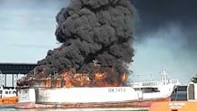 Ce mercredi matin 11 septembre : incendie à bord d'un bateau au port