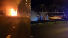 Midlands : un bus a pris feu lundi soir