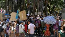 Lutte contre le réchauffement climatique : grosse mobilisation des jeunes au Jardin de la compagnie