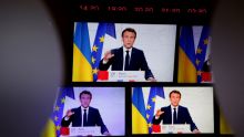 France: le président Macron entre en campagne en pleine guerre en Europe