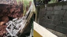 Pointe-aux-Sables : un mur s’effondre après les fortes averses 