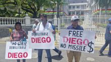 Manifestation pour la démilitarisation de Diego Garcia