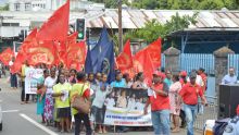 Conditions de travail : marche pacifique de la CTSP à Rose-Hill